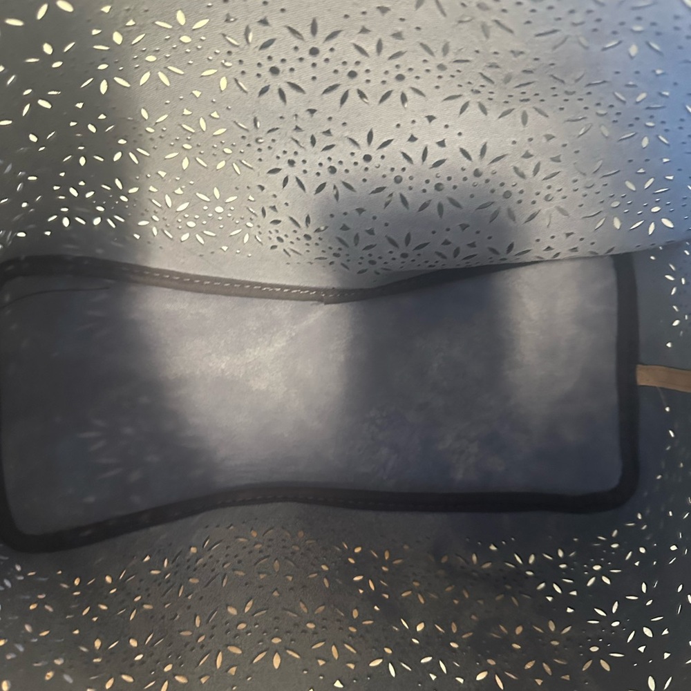 Coach Metallic Gray Perforated Tote - Picture 2 of 4